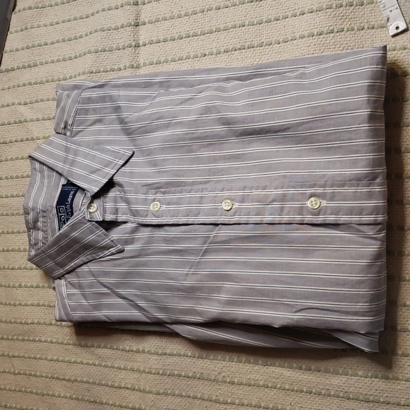polo Ralph Lauren men's gray/white longsleeve button down large - Picture 1 of 6
